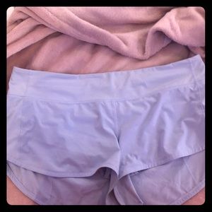 Light purple Lululemon running shorts 2.5 length